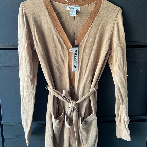 William Rast Brown Long Cardigan - Picture 4 of 5